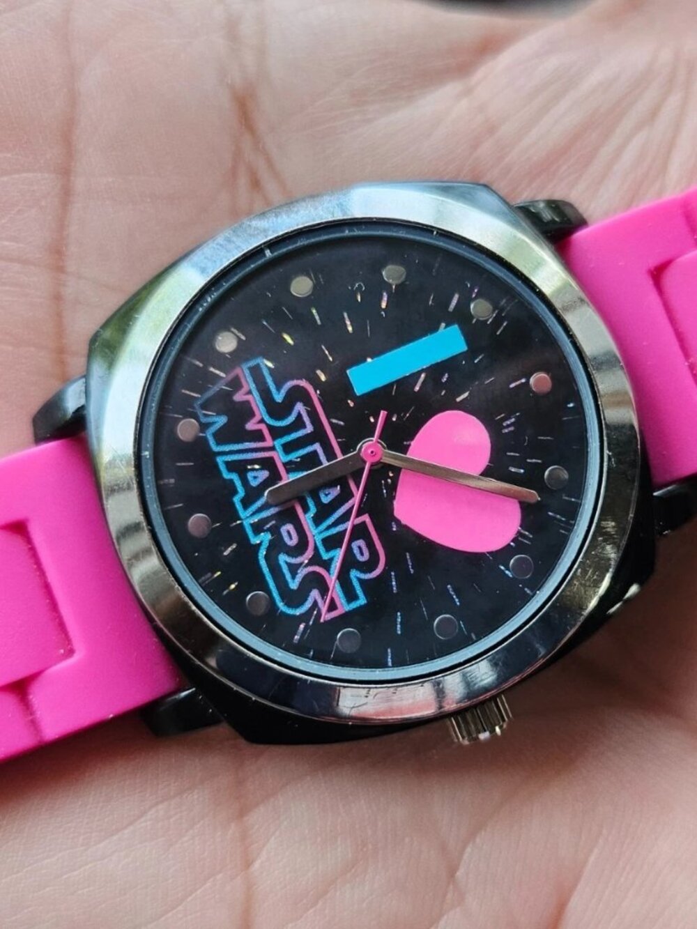 I love Star Wars Wristwatch Pink Rubber Band Analog Quartz Unisex Wrist Watch